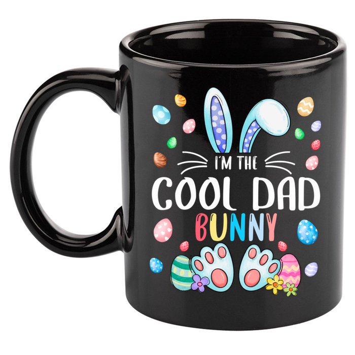 I'm The Cool Dad Bunny Ears Easter Day Family Matching Funny Gift 11oz C Handle Ceramic Mug