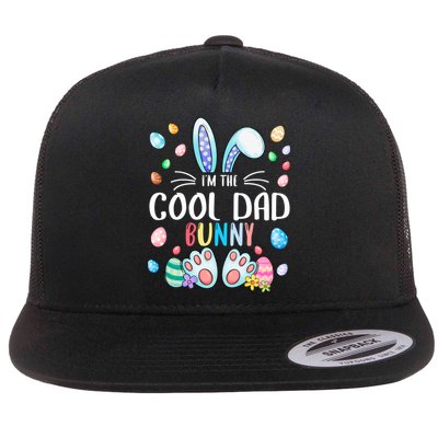 I'm The Cool Dad Bunny Ears Easter Day Family Matching Funny Gift Flatbill Hat