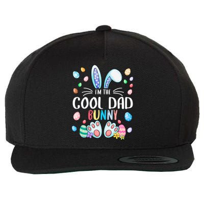 I'm The Cool Dad Bunny Ears Easter Day Family Matching Funny Gift Wool Snapback Cap