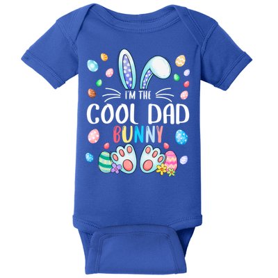 I'm The Cool Dad Bunny Ears Easter Day Family Matching Funny Gift Baby Bodysuit