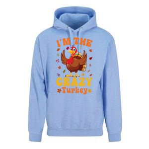 Im The Crazy Turkey Group Matching Thanksgiving Gift Unisex Surf Hoodie