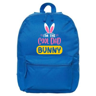 I'm The Cool Dad Bunny Rabbit Ears Egg Funny Easter Day Cute Gift 16 in Basic Backpack