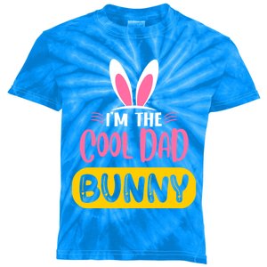 I'm The Cool Dad Bunny Rabbit Ears Egg Funny Easter Day Cute Gift Kids Tie-Dye T-Shirt