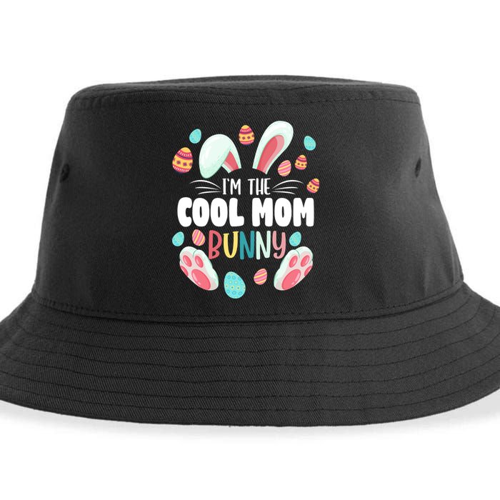 I'm The Cool Mom Bunny Matching Family Easter Party Funny Gift Sustainable Bucket Hat