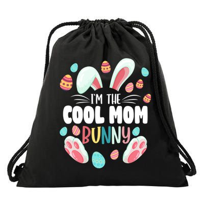 I'm The Cool Mom Bunny Matching Family Easter Party Funny Gift Drawstring Bag