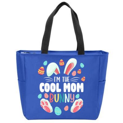 I'm The Cool Mom Bunny Matching Family Easter Party Funny Gift Zip Tote Bag