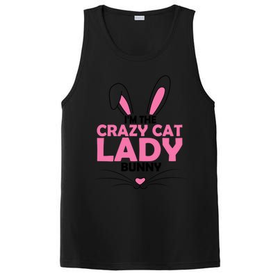 I'm The Crazy Cat Lady Bunny Graphic Cute Easter Day Costume Funny Gift PosiCharge Competitor Tank