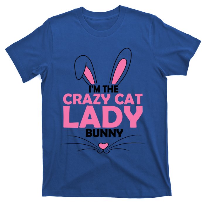 I'm The Crazy Cat Lady Bunny Graphic Cute Easter Day Costume Funny Gift T-Shirt