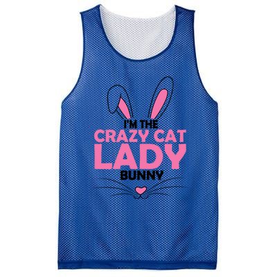 I'm The Crazy Cat Lady Bunny Graphic Cute Easter Day Costume Funny Gift Mesh Reversible Basketball Jersey Tank