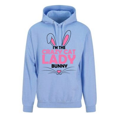 I'm The Crazy Cat Lady Bunny Graphic Cute Easter Day Costume Funny Gift Unisex Surf Hoodie