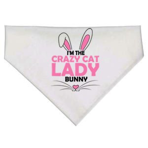 I'm The Crazy Cat Lady Bunny Graphic Cute Easter Day Costume Funny Gift USA-Made Doggie Bandana