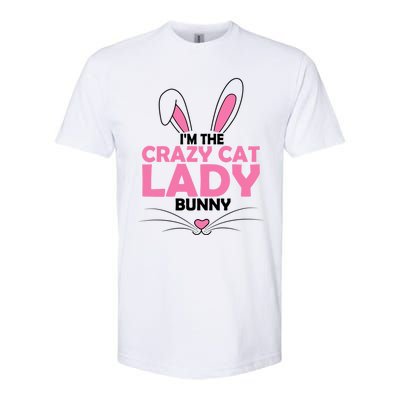 I'm The Crazy Cat Lady Bunny Graphic Cute Easter Day Costume Funny Gift Softstyle CVC T-Shirt