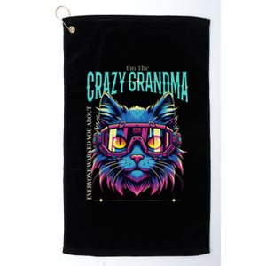 IM The Crazy Grandma Everyone Warned You About Cute Cat Pet Platinum Collection Golf Towel