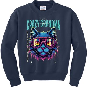 IM The Crazy Grandma Everyone Warned You About Cute Cat Pet Kids Sweatshirt