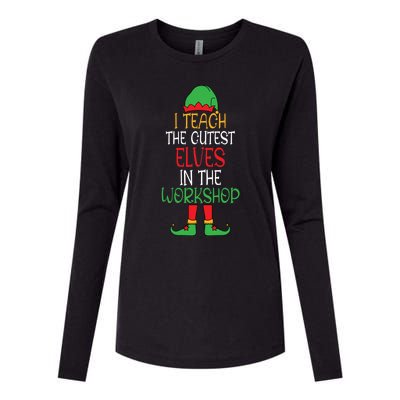 I Teach Cutest In The Workshop Teacher Christmas Top Gift Womens Cotton Relaxed Long Sleeve T-Shirt