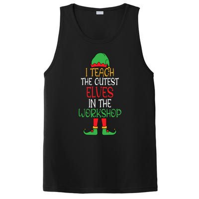 I Teach Cutest In The Workshop Teacher Christmas Top Gift PosiCharge Competitor Tank