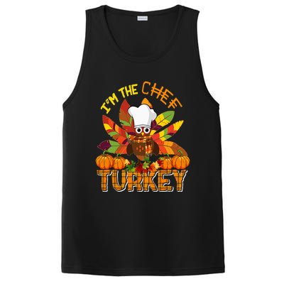 I'm The Chef Turkey Thanksgiving Turkey Plaid Fall Pumpkins PosiCharge Competitor Tank