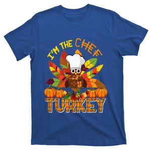 I'm The Chef Turkey Thanksgiving Turkey Plaid Fall Pumpkins T-Shirt