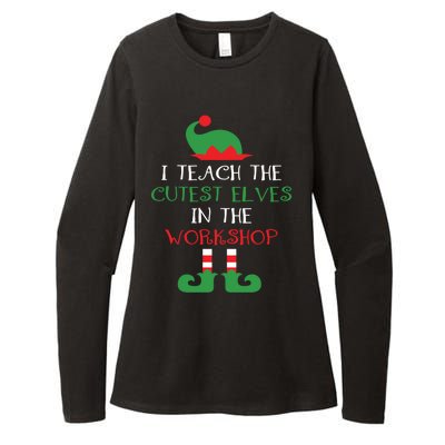 I Teach Cutest In The Workshop Teacher Christmas Top Great Gift Womens CVC Long Sleeve Shirt