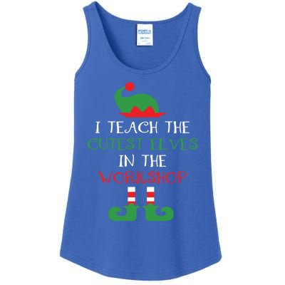 I Teach Cutest In The Workshop Teacher Christmas Top Great Gift Ladies Essential Tank