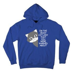 IM The Crazy Cat Lady That You Were Warned About Kamala 47 Cool Gift Tall Hoodie