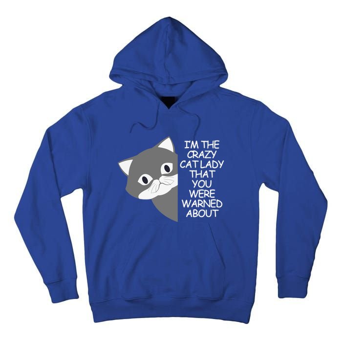 IM The Crazy Cat Lady That You Were Warned About Kamala 47 Cool Gift Tall Hoodie