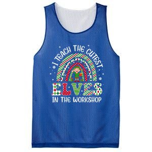 I Teach Cutest In The Workshop Teacher Rainbow Meaningful Gift Mesh Reversible Basketball Jersey Tank