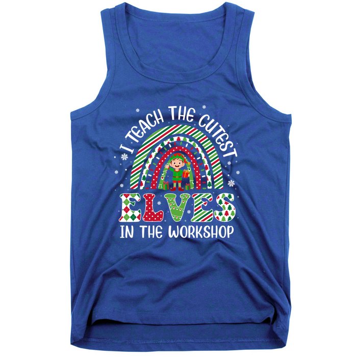 I Teach Cutest In The Workshop Teacher Rainbow Meaningful Gift Tank Top