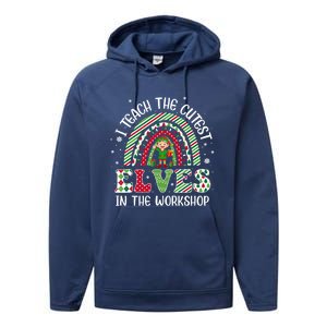 I Teach Cutest In The Workshop Teacher Rainbow Meaningful Gift Performance Fleece Hoodie