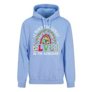 I Teach Cutest In The Workshop Teacher Rainbow Meaningful Gift Unisex Surf Hoodie