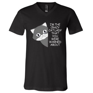 IM The Crazy Cat Lady That You Were Warned About Kamala 47 Gift V-Neck T-Shirt