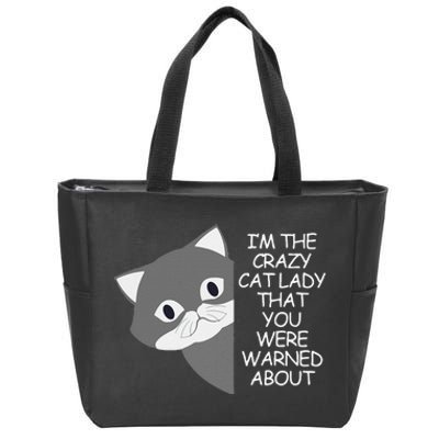 IM The Crazy Cat Lady That You Were Warned About Kamala 47 Gift Zip Tote Bag