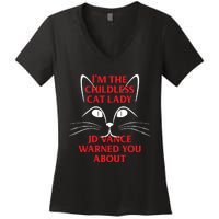 Im The Childless Cat Lady Jd Vance Warned You About Women's V-Neck T-Shirt