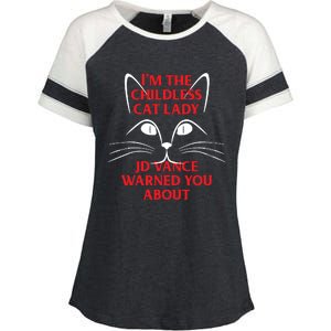 Im The Childless Cat Lady Jd Vance Warned You About Enza Ladies Jersey Colorblock Tee