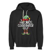 IM The Chaos Coordinator Elf Funny Christmas Matching Elf Garment-Dyed Fleece Hoodie