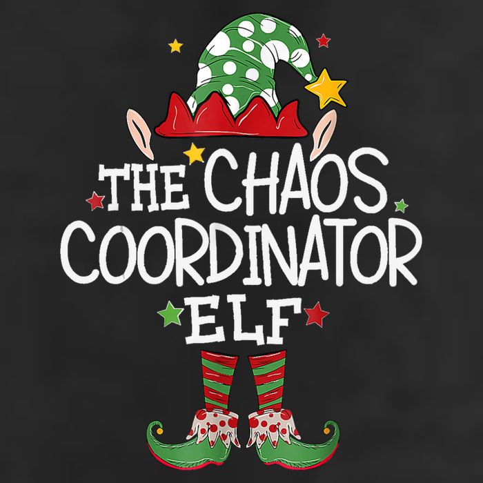IM The Chaos Coordinator Elf Funny Christmas Matching Elf Garment-Dyed Fleece Hoodie