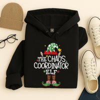 IM The Chaos Coordinator Elf Funny Christmas Matching Elf Hoodie