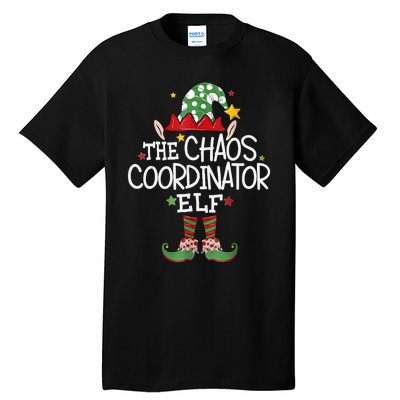 IM The Chaos Coordinator Elf Funny Christmas Matching Elf Tall T-Shirt