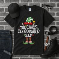 IM The Chaos Coordinator Elf Funny Christmas Matching Elf Tall T-Shirt