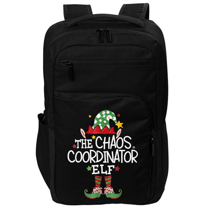 IM The Chaos Coordinator Elf Funny Christmas Matching Elf Impact Tech Backpack