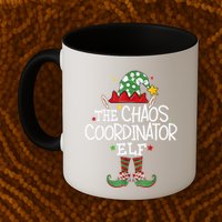IM The Chaos Coordinator Elf Funny Christmas Matching Elf Mug