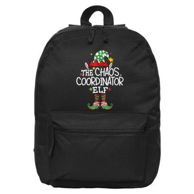 IM The Chaos Coordinator Elf Funny Christmas Matching Elf 16 in Basic Backpack