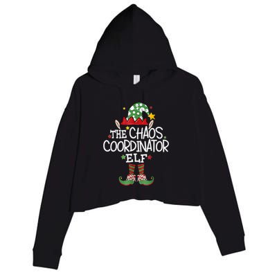 IM The Chaos Coordinator Elf Funny Christmas Matching Elf Crop Fleece Hoodie