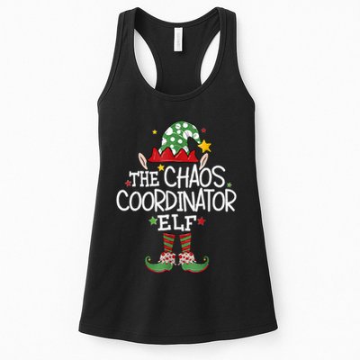 IM The Chaos Coordinator Elf Funny Christmas Matching Elf Womens Tank Top