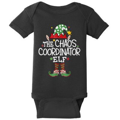 IM The Chaos Coordinator Elf Funny Christmas Matching Elf Baby Bodysuit