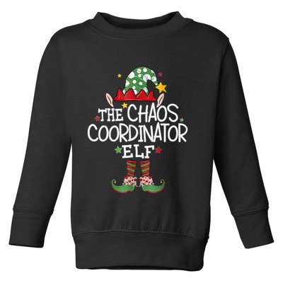 IM The Chaos Coordinator Elf Funny Christmas Matching Elf Toddler Sweatshirt