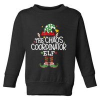 IM The Chaos Coordinator Elf Funny Christmas Matching Elf Toddler Sweatshirt