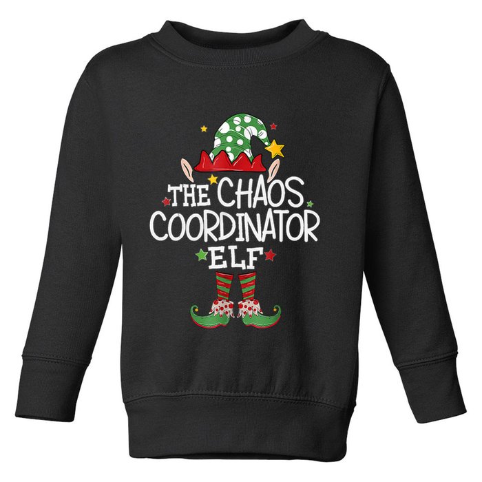IM The Chaos Coordinator Elf Funny Christmas Matching Elf Toddler Sweatshirt
