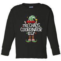 IM The Chaos Coordinator Elf Funny Christmas Matching Elf Toddler Long Sleeve Shirt