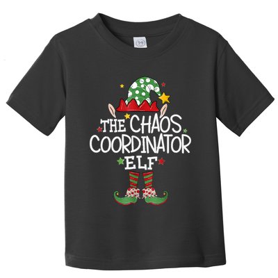 IM The Chaos Coordinator Elf Funny Christmas Matching Elf Toddler T-Shirt